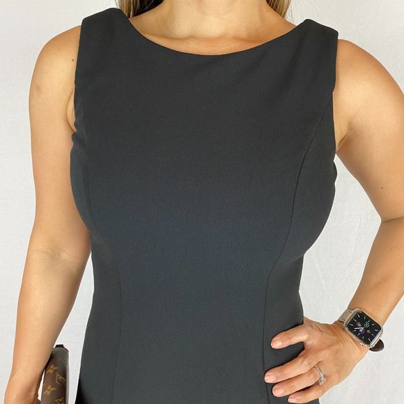 Vince Camuto Black Back Ruffle Evening Gown - Picture 3 of 8